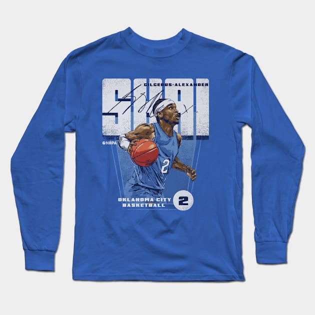 Shai Gilgeous-Alexander Oklahoma City Premiere Long Sleeve T-Shirt by ClarityMacaws